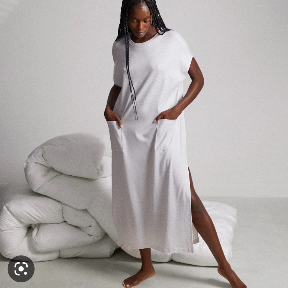 lunya Cooldown Pima Cotton Midi Dress / nightgown